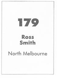 1990 Select AFL Stickers #179 Ross Smith Back